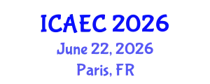 International Conference on Applied Electromagnetics and Communications (ICAEC) June 22, 2026 - Paris, France