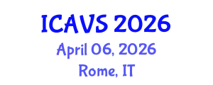 International Conference on Advanced Vibrational Spectroscopy (ICAVS) April 06, 2026 - Rome, Italy