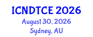 International Conference on Non-Destructive Testing in Civil Engineering (ICNDTCE) August 30, 2026 - Sydney, Australia
