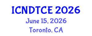 International Conference on Non-Destructive Testing in Civil Engineering (ICNDTCE) June 15, 2026 - Toronto, Canada