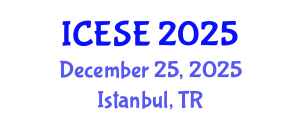 International Conference on Earthquake Analysis and Structural Engineering (ICESE) December 25, 2025 - Istanbul, Turkey