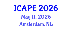 International Conference on Applications of Polymer Engineering (ICAPE) May 11, 2026 - Amsterdam, Netherlands