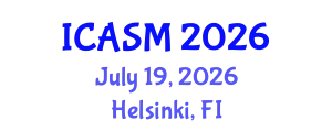 International Conference on Applications of Sports Medicine (ICASM) July 19, 2026 - Helsinki, Finland
