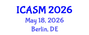 International Conference on Applications of Sports Medicine (ICASM) May 18, 2026 - Berlin, Germany