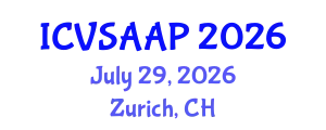 International Conference on Veterinary Sciences, Animal Anatomy and Physiology (ICVSAAP) July 29, 2026 - Zurich, Switzerland