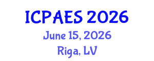 International Conference on Physical Activity and Exercise Sciences (ICPAES) June 15, 2026 - Riga, Latvia