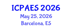 International Conference on Physical Activity and Exercise Sciences (ICPAES) May 25, 2026 - Barcelona, Spain