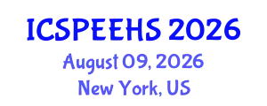 International Conference on Sport, Physical Education, Exercise and Health Sciences (ICSPEEHS) August 09, 2026 - New York, United States
