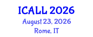 International Conference on Arabic Language and Linguistics (ICALL) August 23, 2026 - Rome, Italy