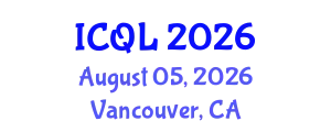 International Conference on Quantitative Linguistics (ICQL) August 05, 2026 - Vancouver, Canada