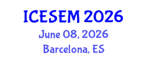 International Conference on Energy Storage and Energy Management (ICESEM) June 08, 2026 - Barcelona, Spain