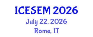 International Conference on Energy Storage and Energy Management (ICESEM) July 22, 2026 - Rome, Italy