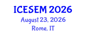 International Conference on Energy Storage and Energy Management (ICESEM) August 23, 2026 - Rome, Italy