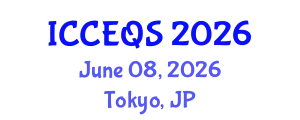 International Conference on Civil Engineering and Quantity Surveying (ICCEQS) June 08, 2026 - Tokyo, Japan