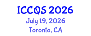 International Conference on Construction and Quantity Surveying (ICCQS) July 19, 2026 - Toronto, Canada