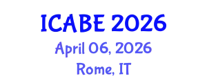 International Conference on Agriculture and Bioprocess Engineering (ICABE) April 06, 2026 - Rome, Italy
