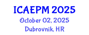 International Conference on Agriculture and Environmental Pollution Management (ICAEPM) October 02, 2025 - Dubrovnik, Croatia