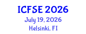 International Conference on Food Science and Engineering (ICFSE) July 19, 2026 - Helsinki, Finland