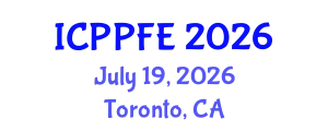 International Conference on Plasma Physics and Fusion Energy (ICPPFE) July 19, 2026 - Toronto, Canada