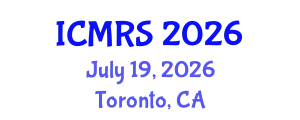 International Conference on Municipal Regeneration and Sustainability (ICMRS) July 19, 2026 - Toronto, Canada