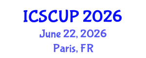 International Conference on Sustainable City and Urban Planning (ICSCUP) June 22, 2026 - Paris, France