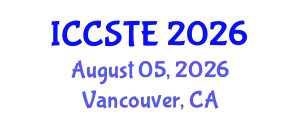 International Conference on Control Systems and Transportation Engineering (ICCSTE) August 05, 2026 - Vancouver, Canada