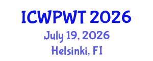 International Conference on Water Purification and Wastewater Technologies (ICWPWT) July 19, 2026 - Helsinki, Finland