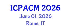 International Conference on Precision Agriculture and Crop Monitoring (ICPACM) June 01, 2026 - Rome, Italy