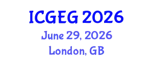 International Conference on Geosciences and Environmental Geology (ICGEG) June 29, 2026 - London, United Kingdom