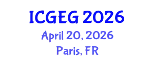 International Conference on Geosciences and Environmental Geology (ICGEG) April 20, 2026 - Paris, France