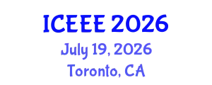 International Conference on Electronics and Electrical Engineering (ICEEE) July 19, 2026 - Toronto, Canada
