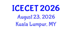 International Conference on Early Childhood Education and Teaching (ICECET) August 23, 2026 - Kuala Lumpur, Malaysia