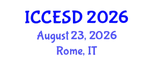 International Conference on Civil Engineering and Sustainable Designs (ICCESD) August 23, 2026 - Rome, Italy