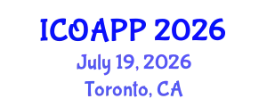 International Conference on Organic Agriculture and Plant Protection (ICOAPP) July 19, 2026 - Toronto, Canada