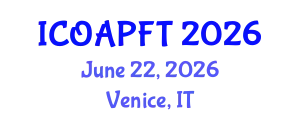 International Conference on Organic Agriculture and Poultry Farming Technologies (ICOAPFT) June 22, 2026 - Venice, Italy