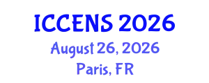 International Conference on Chemical Engineering and Nanoparticle Synthesis (ICCENS) August 26, 2026 - Paris, France