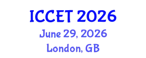 International Conference on Clean Energy Technologies (ICCET) June 29, 2026 - London, United Kingdom
