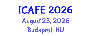 International Conference on Agriculture, Forestry and Environment (ICAFE) August 23, 2026 - Budapest, Hungary