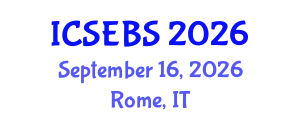 International Conference on Social, Economic and Business Sciences (ICSEBS) September 16, 2026 - Rome, Italy