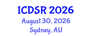 International Conference on Dental Science Research (ICDSR) August 30, 2026 - Sydney, Australia