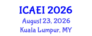International Conference on Aerospace Engineering and Instability (ICAEI) August 23, 2026 - Kuala Lumpur, Malaysia