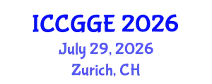 International Conference on Civil, Geomechanical and Geotechnical Engineering (ICCGGE) July 29, 2026 - Zurich, Switzerland