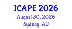 International Conference on Applied Philosophy and Ethics (ICAPE) August 30, 2026 - Sydney, Australia