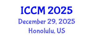 International Conference on Classical Music (ICCM) December 29, 2025 - Honolulu, United States