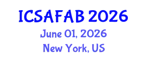 International Conference on Soil, Agriculture, Food and Agricultural Biotechnology (ICSAFAB) June 01, 2026 - New York, United States