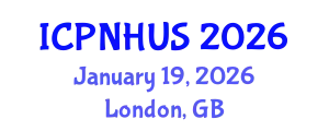 International Conference on Planning for Natural Hazards and Urban Strategies (ICPNHUS) January 19, 2026 - London, United Kingdom