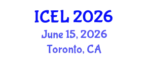 International Conference on Education and Learning (ICEL) June 15, 2026 - Toronto, Canada