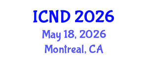 International Conference on Nutrition and Dietetics (ICND) May 18, 2026 - Montreal, Canada
