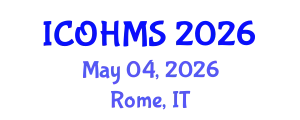International Conference on Oral Health and Maxillofacial Surgery (ICOHMS) May 04, 2026 - Rome, Italy