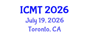 International Conference on Music Therapy (ICMT) July 19, 2026 - Toronto, Canada